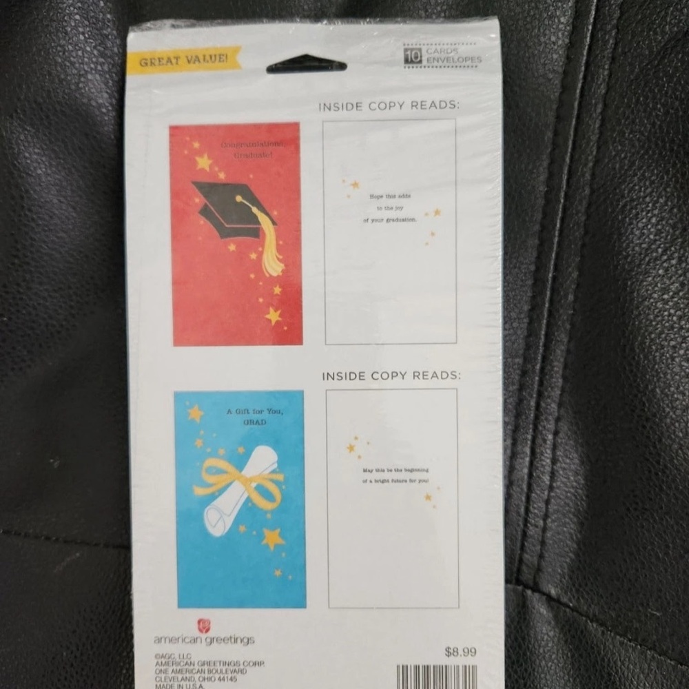 American Greetings Graduation Card Money Holders 10 Gift Card Holder - Picture 3 of 4